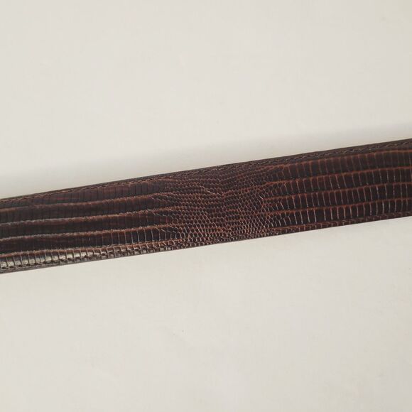 Belt Master Genuine Italian Leather Made In USA Exotic Embossed Size 44 Belt - Picture 5 of 11